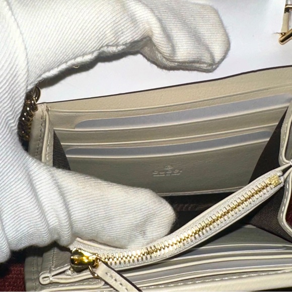 NEW! GUCCI BLONDIE MEDIUM LEATHER WALLET ON CHAIN - Picture 5 of 11